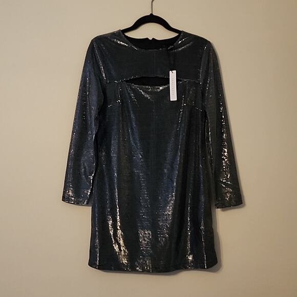 NEW Sanctuary Night Disco Cutout Metallic Dress - Picture 4 of 10